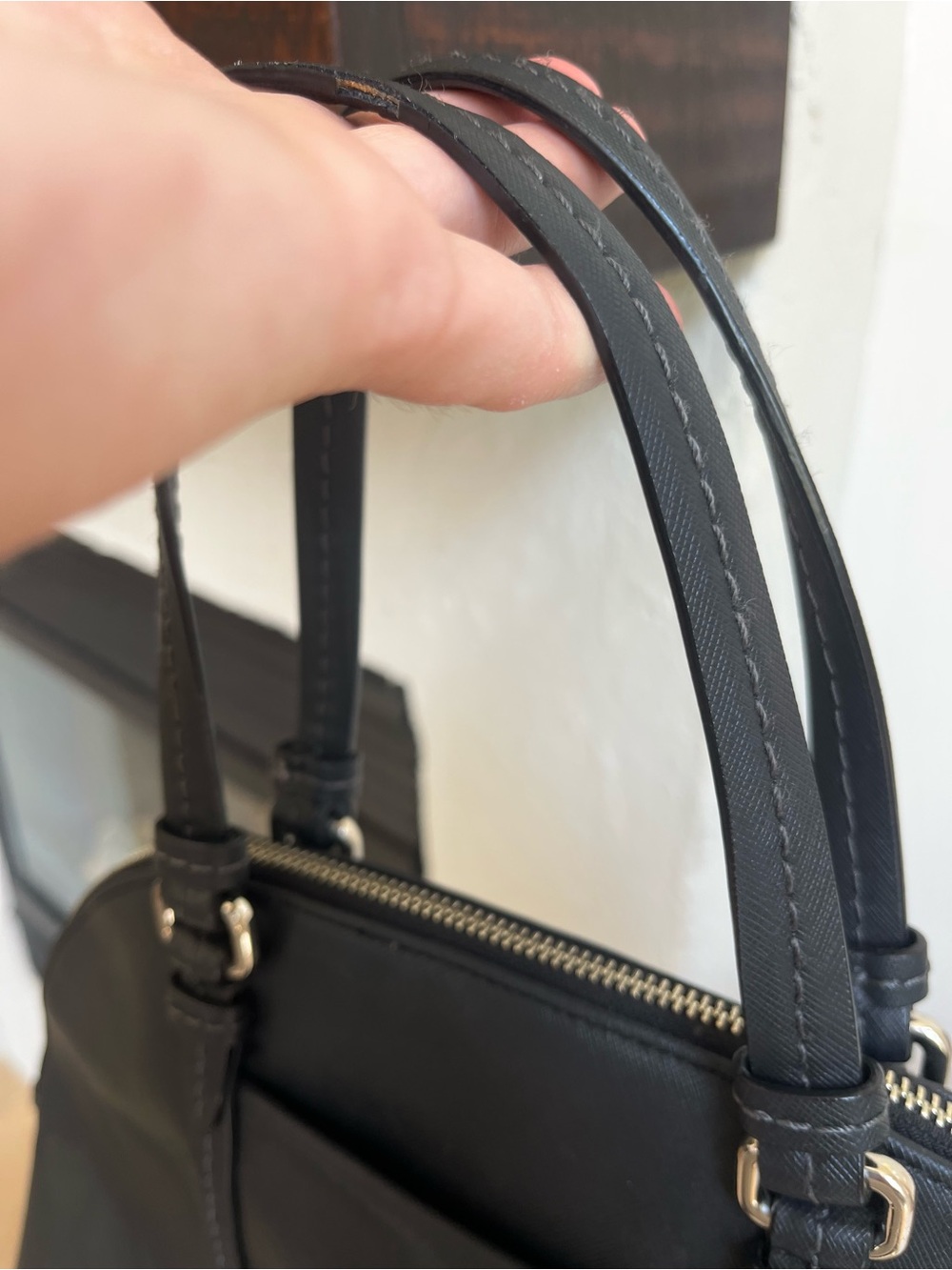 Coach Black Leather Dome Satchel Large Structured Tote Bag - Picture 11 of 13